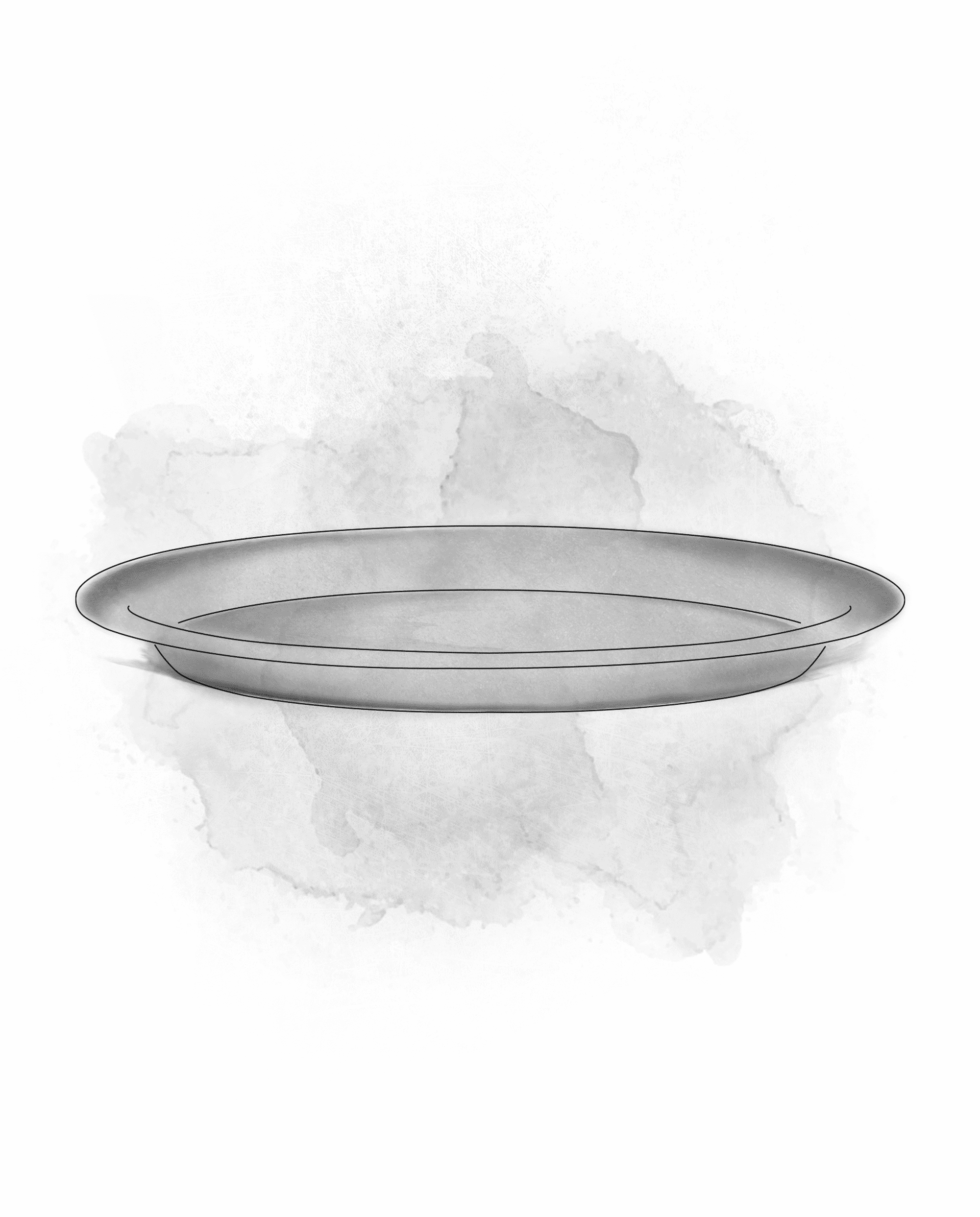 Oval plate 28x18.5 cm