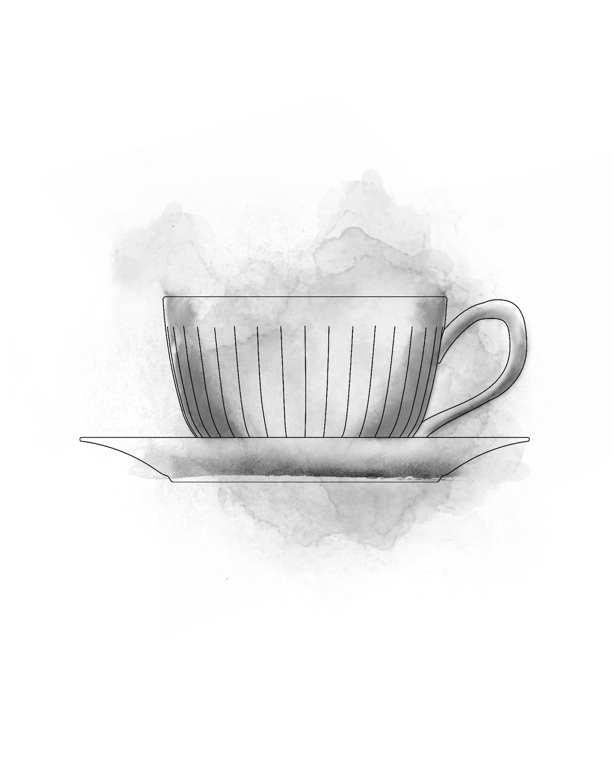 Kaffekopp med skål 25 cl