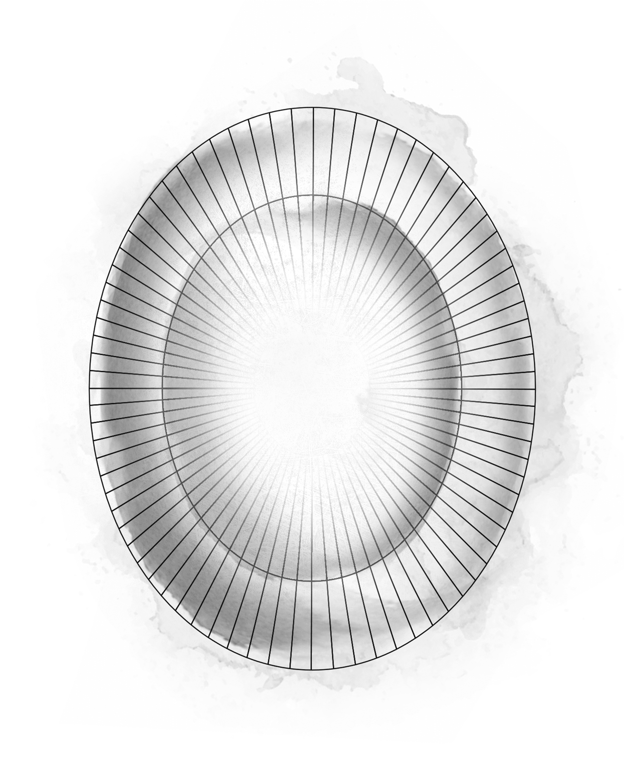 Oval serving dish 34x27 cm