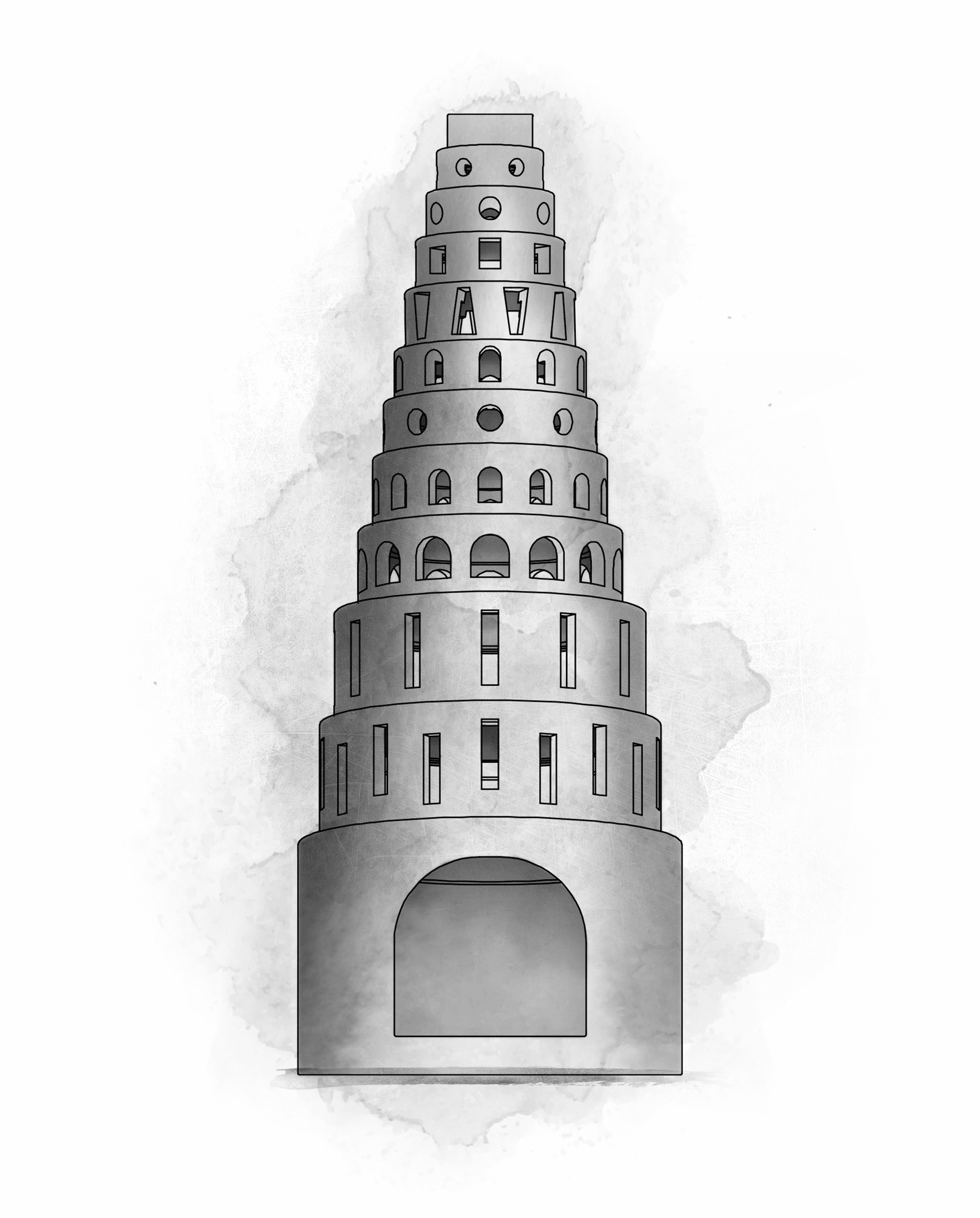 Ljuslykta High tower Ø9 cm